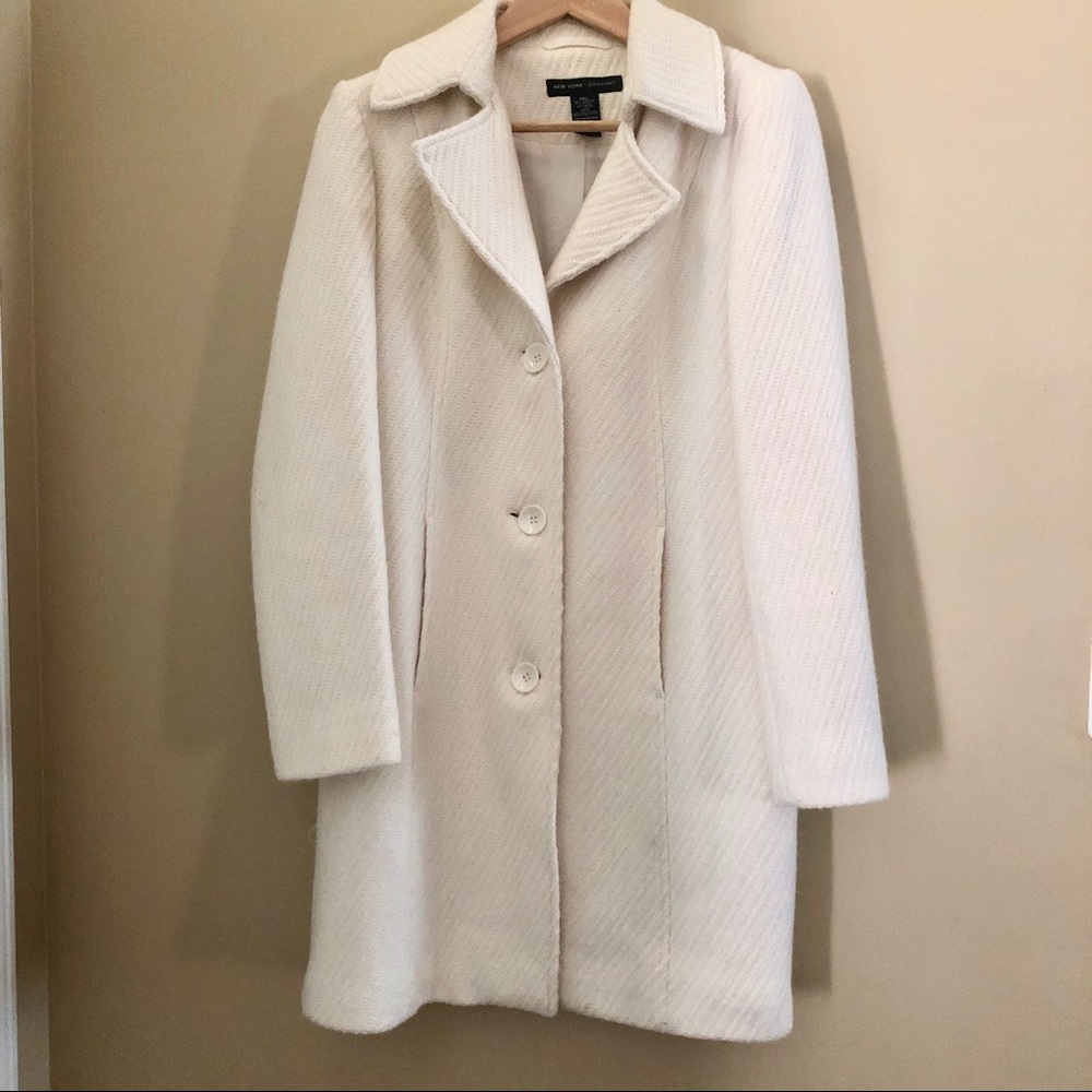 New York & Company winter white coat